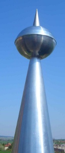 Turmspitze in Zink 65 cm Kugel rundoval